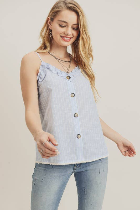 Spaghetti Strap Button Down Cami