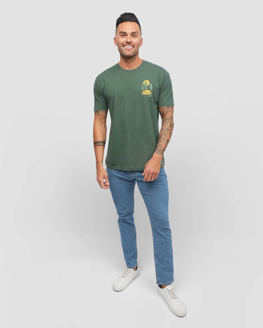 Men's Graphic Tee - Vintage T-Shirt (Evergreen)