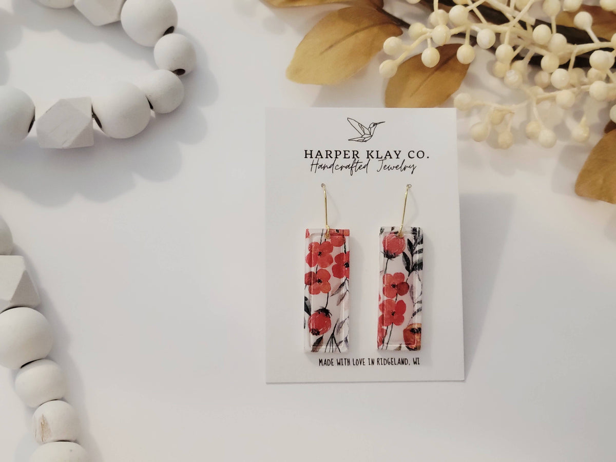 The Poppy Set- Polymer Clay Earrings
