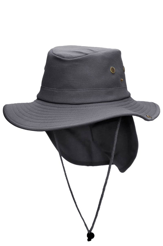 Solid Fisherman Boonie Bucket Hat with Neck Cover