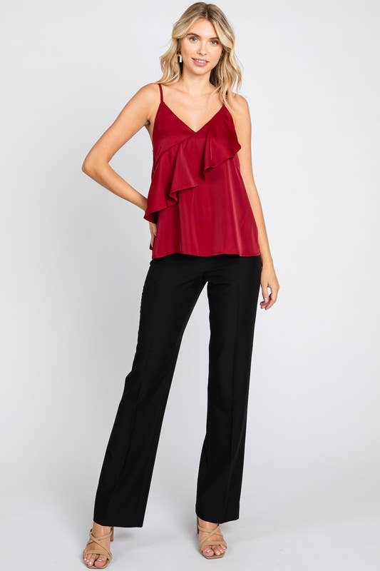 Asymmetrical Ruffle Cami Top