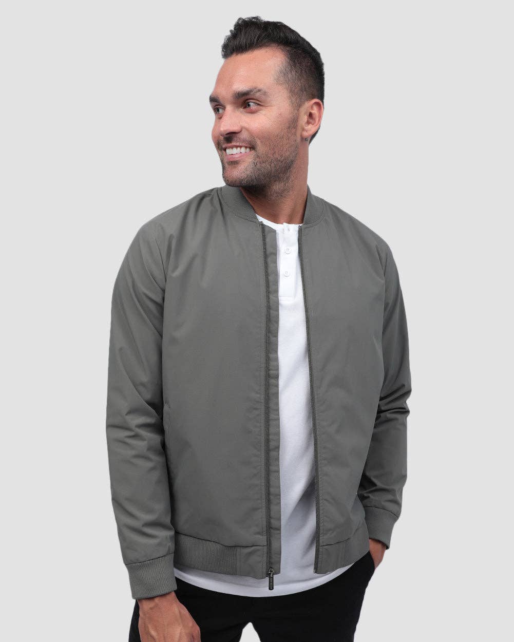 Men's Lightweight Bomber Jacket for Casual Wear