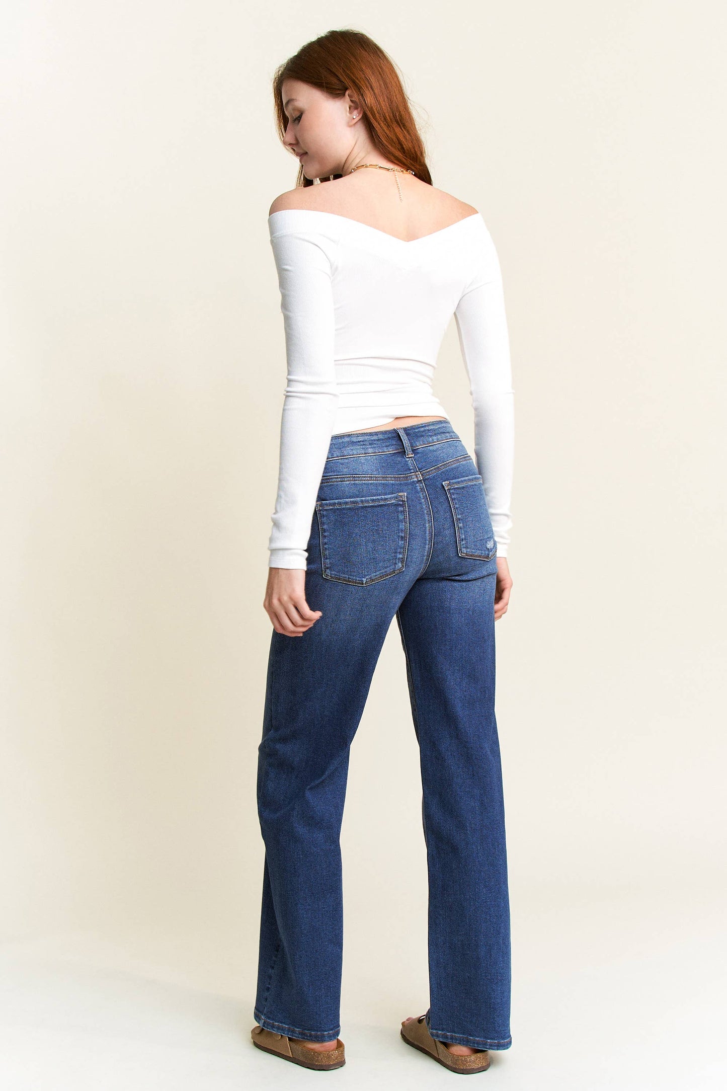 High Rise Wide Leg Jeans 32.5” Inseam