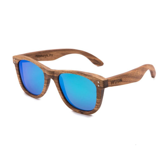 Real Zebra All Wood Jacks Sunglasses by WUDN