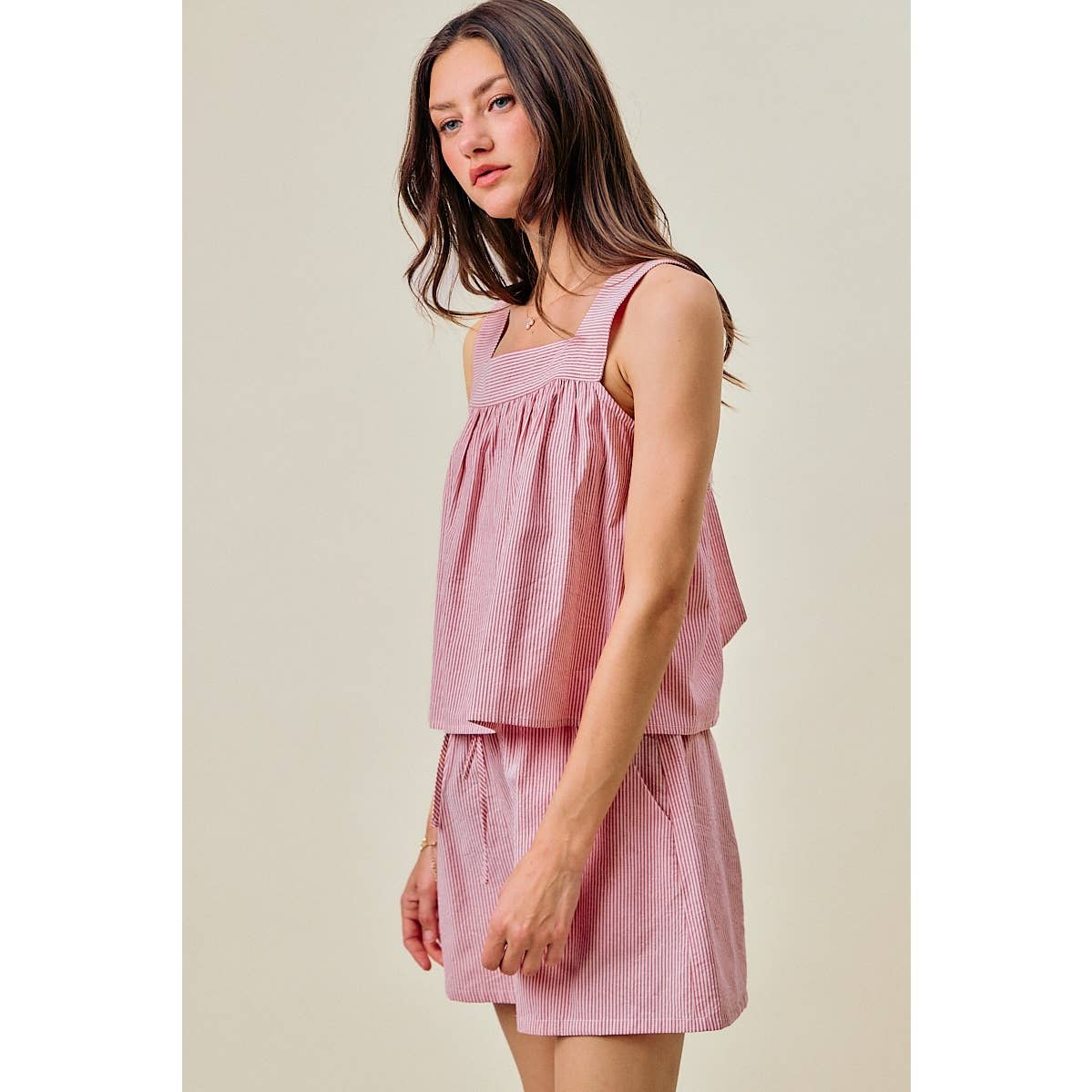 Stripe Tank with Tie Back