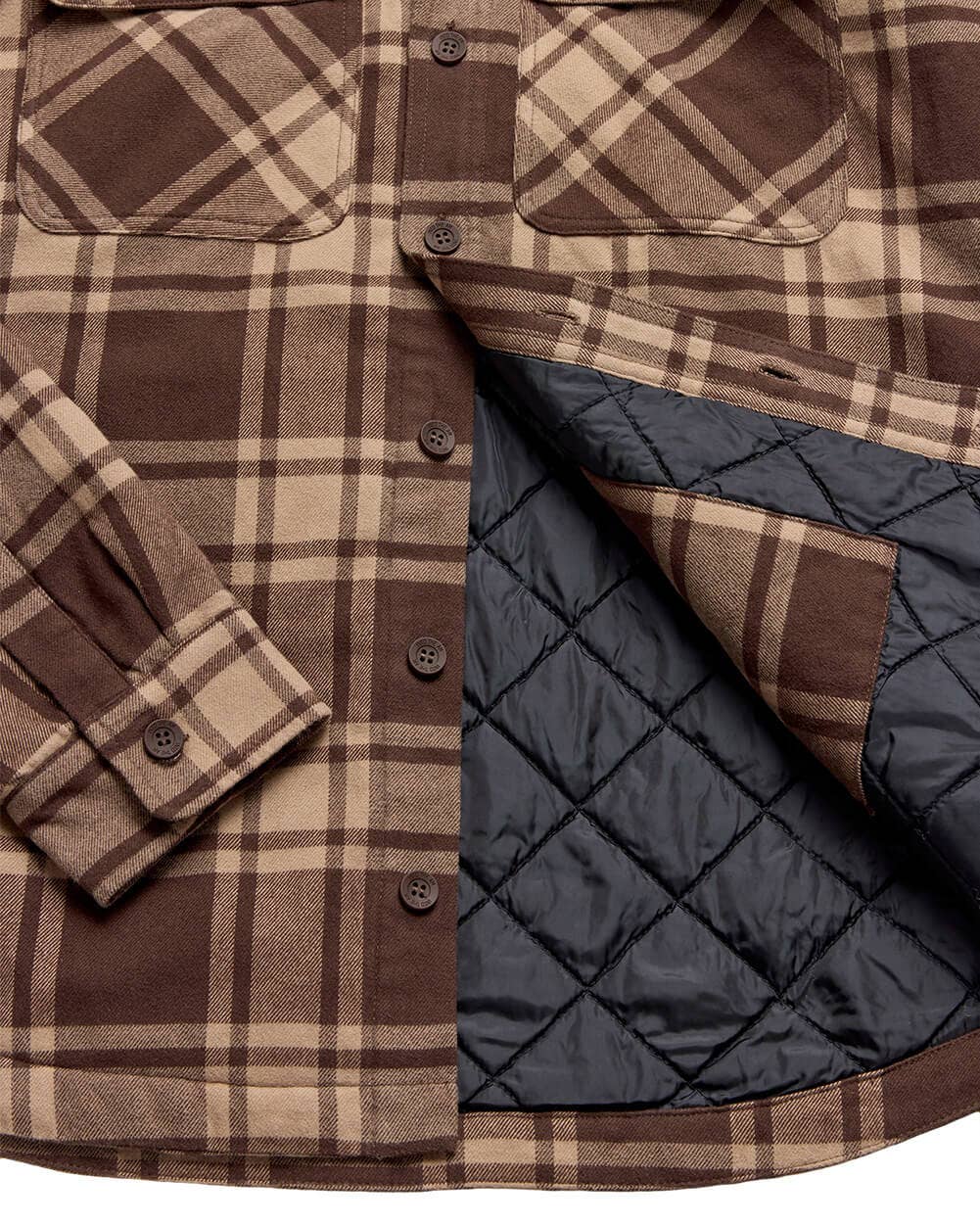 Men's Hooded Flannel Zip-Up Shirt Jacket