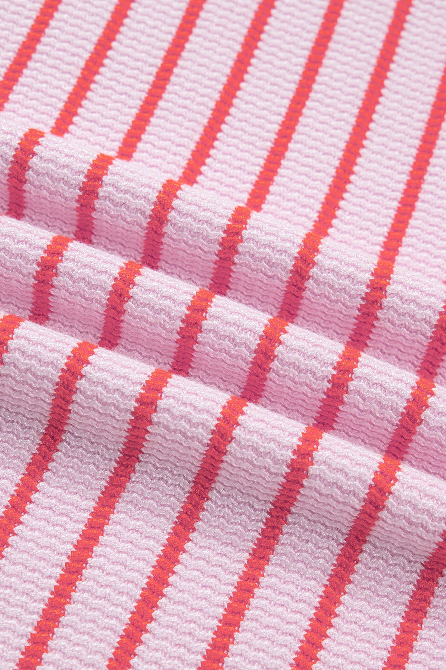 Stripe Knit Sleeveless Sweater Top