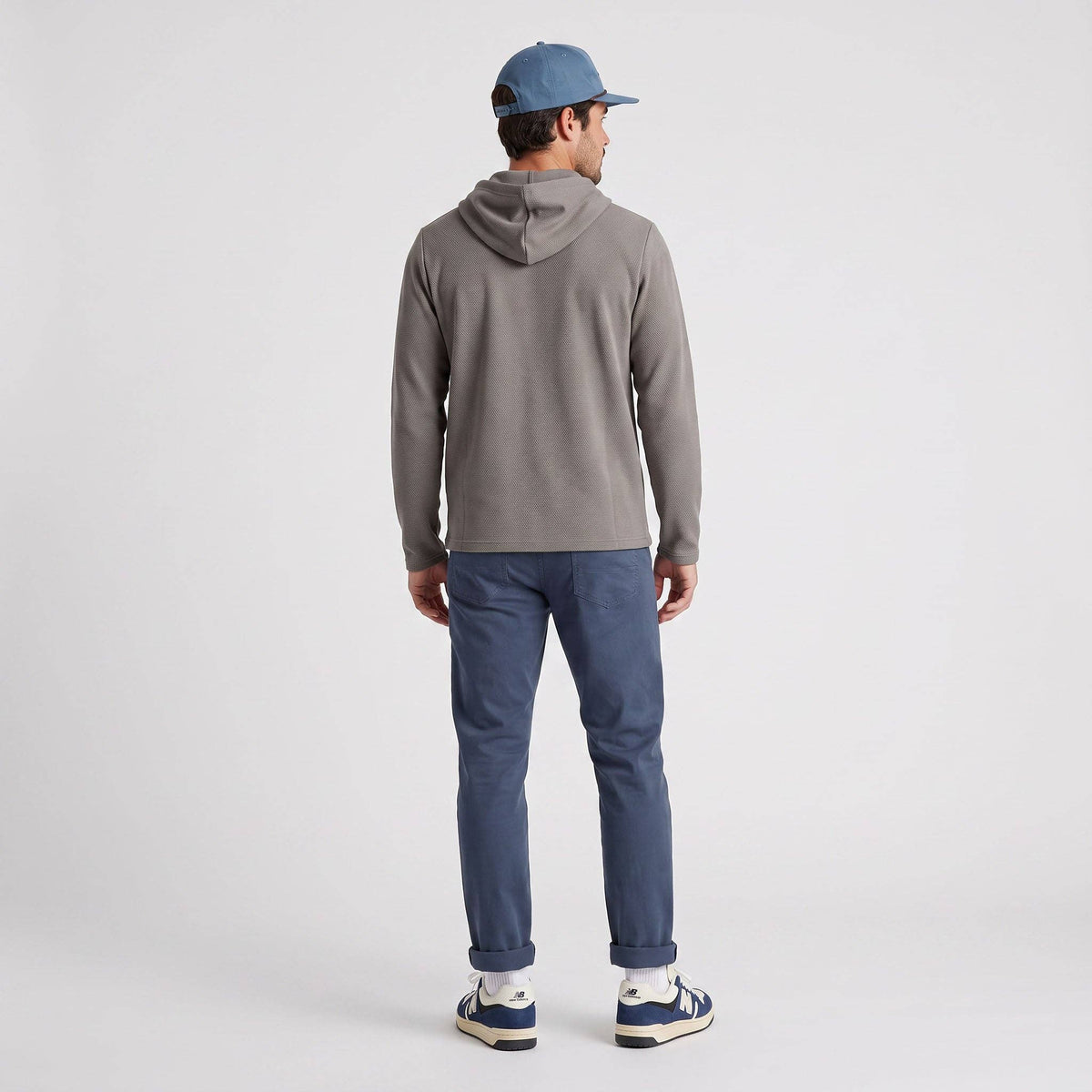 Men's Lichen Stretch Flannel Hooded Henley