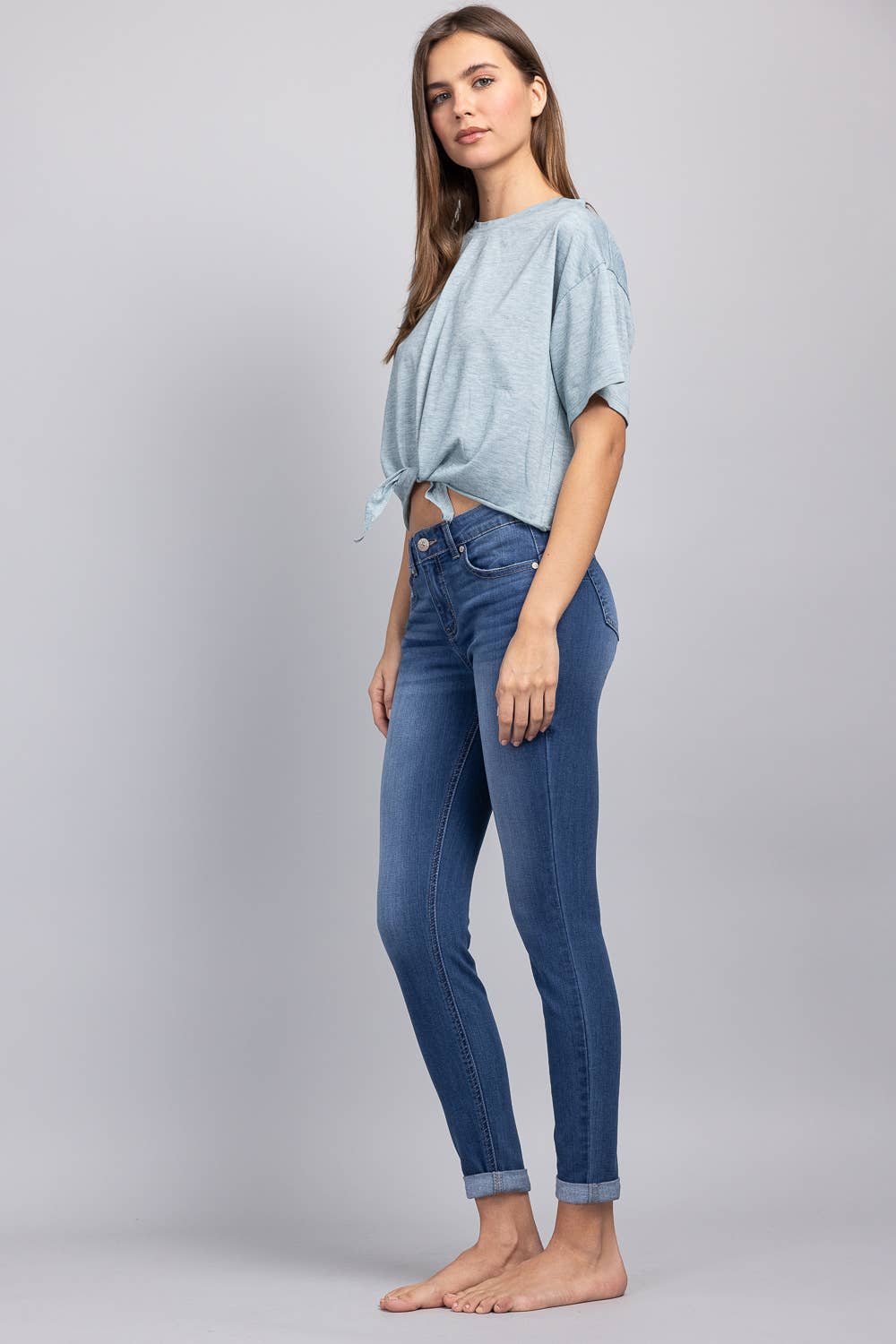 Push Up Ankle Skinny Jeans