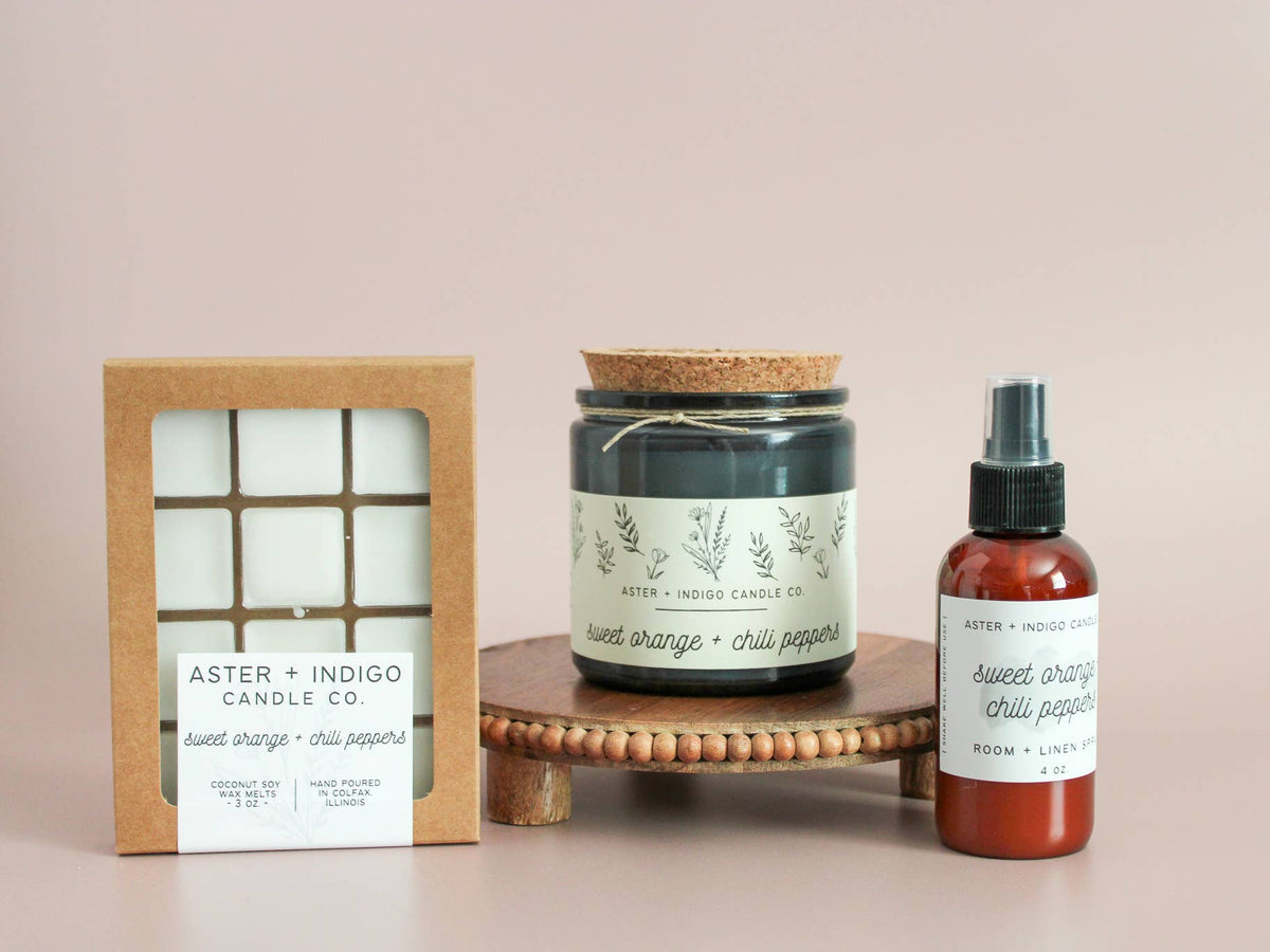 Sweet Orange + Chili Peppers | Soy Candle