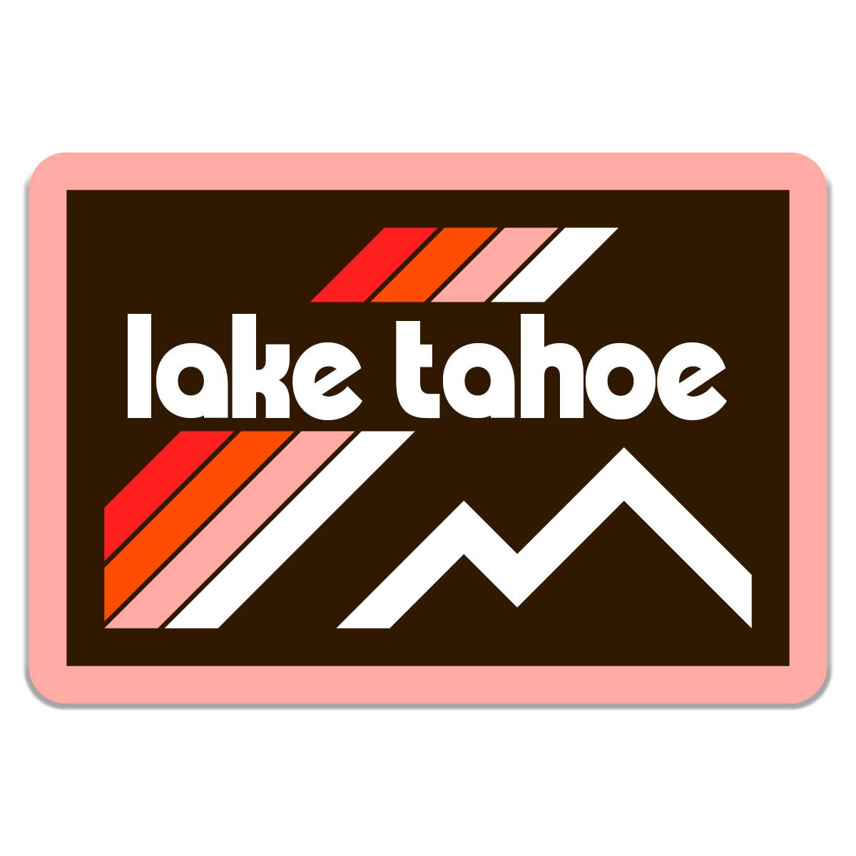 Custom Mountain Town Sticker Retro Outdoor Souvenir