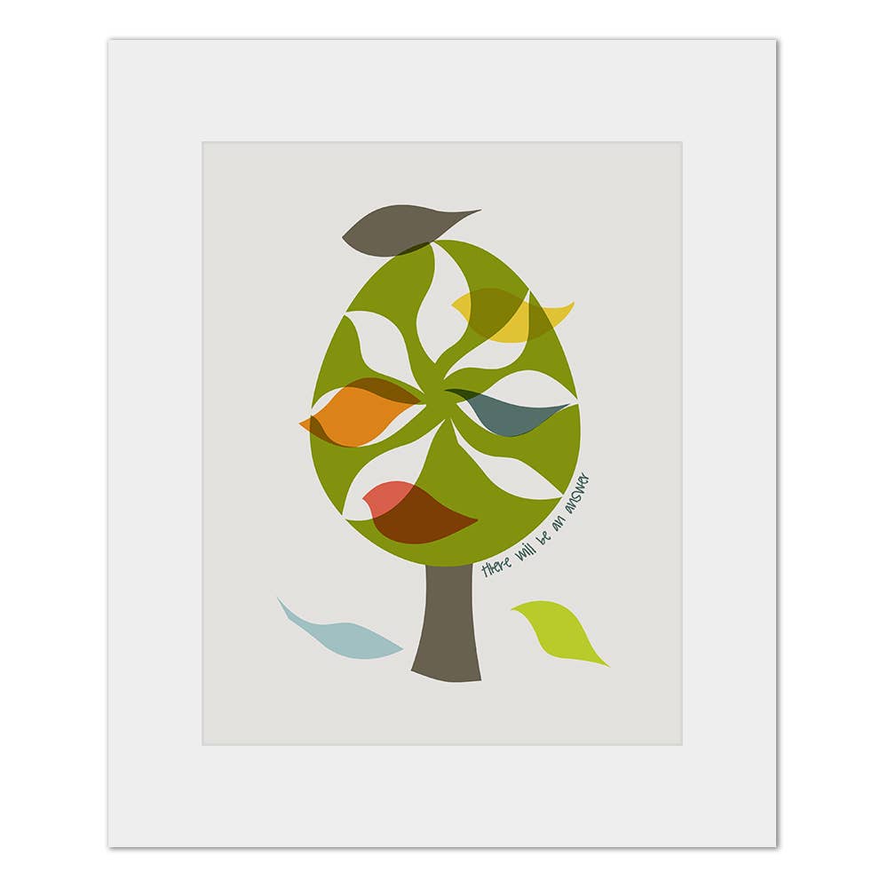 The Beatles | Let It Be - mid-century modern lyric art print