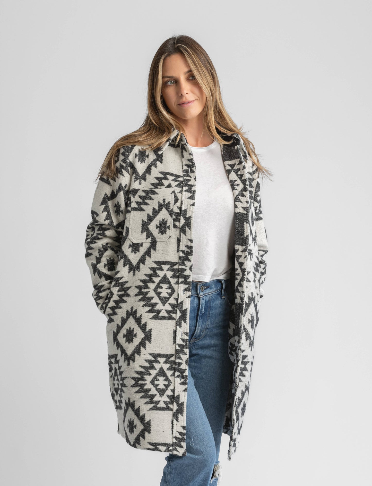 Women's Faux Wool Long Coat