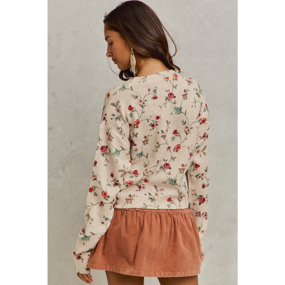 Blossoming Vine Knit Sweater
