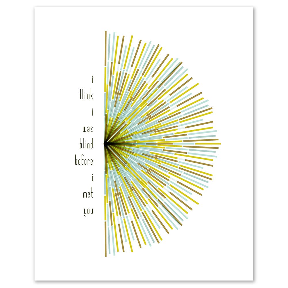 Bright Eyes | First Day Of My Life song lyric wall art print