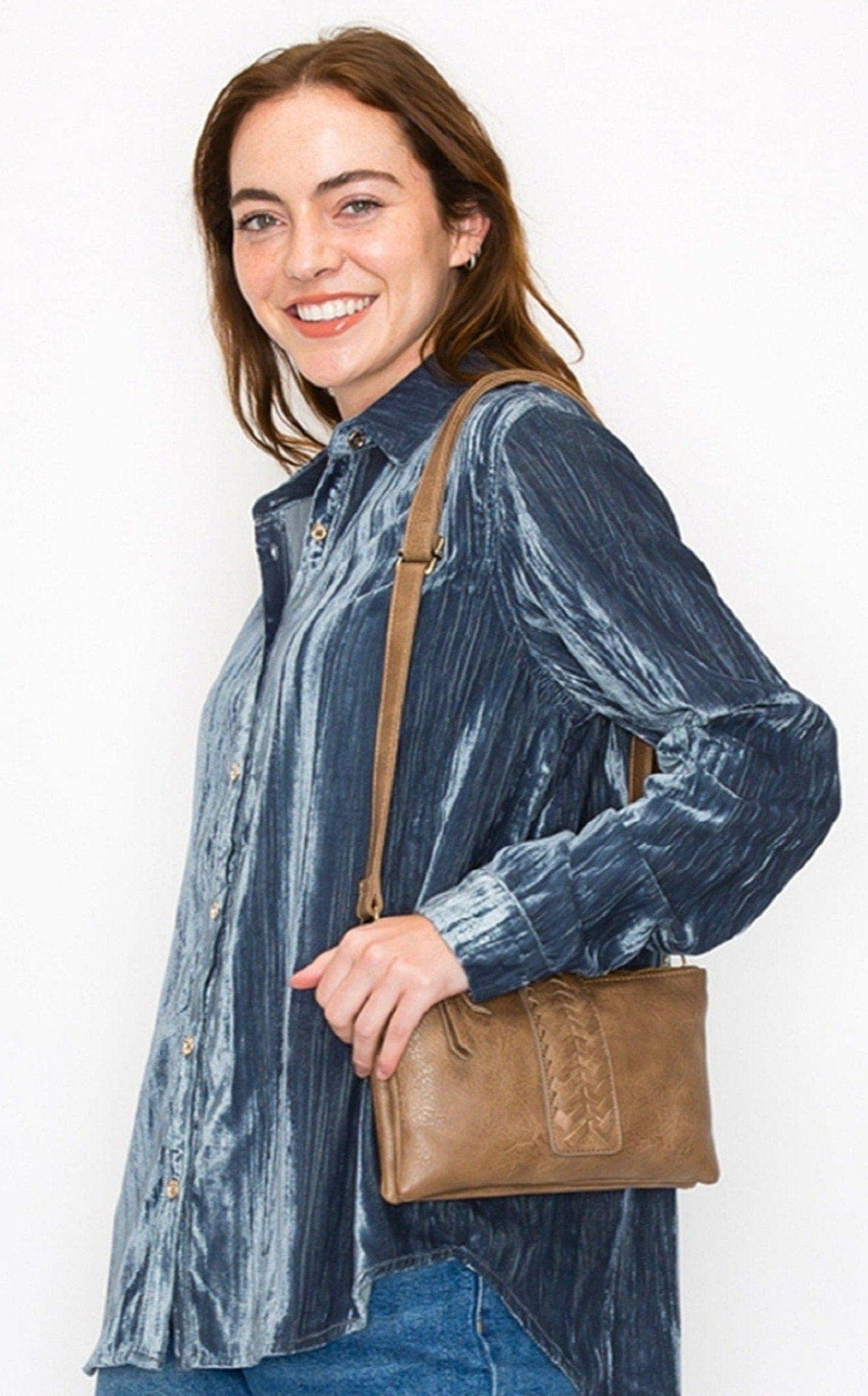 Two-Compartment Crossbody Bag