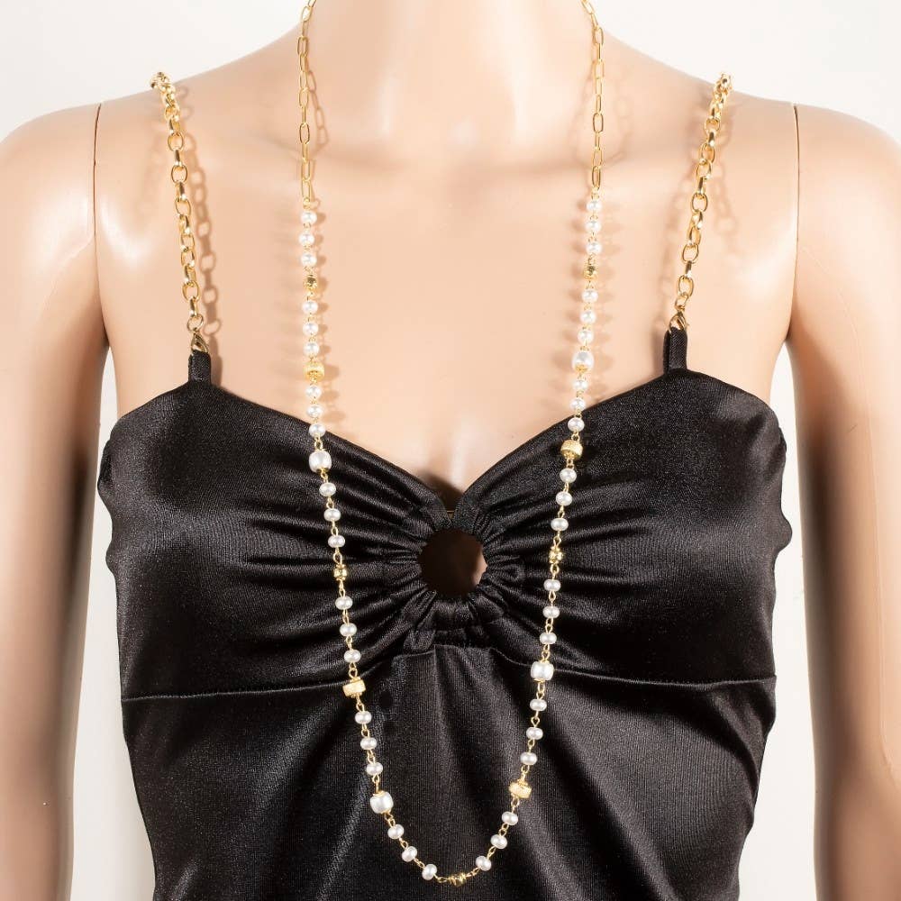Assorted Beaded Long Chain Necklace