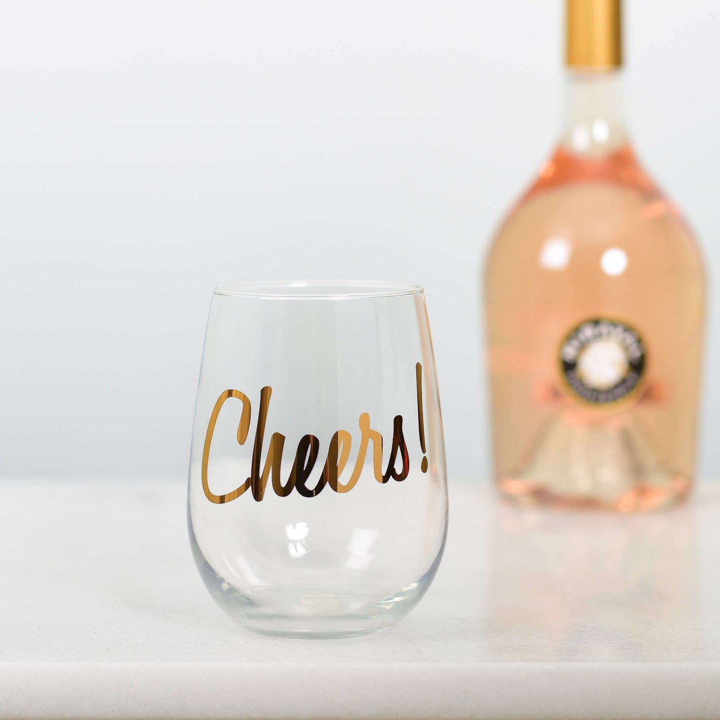 20K Gold Cheers Stemless Wine