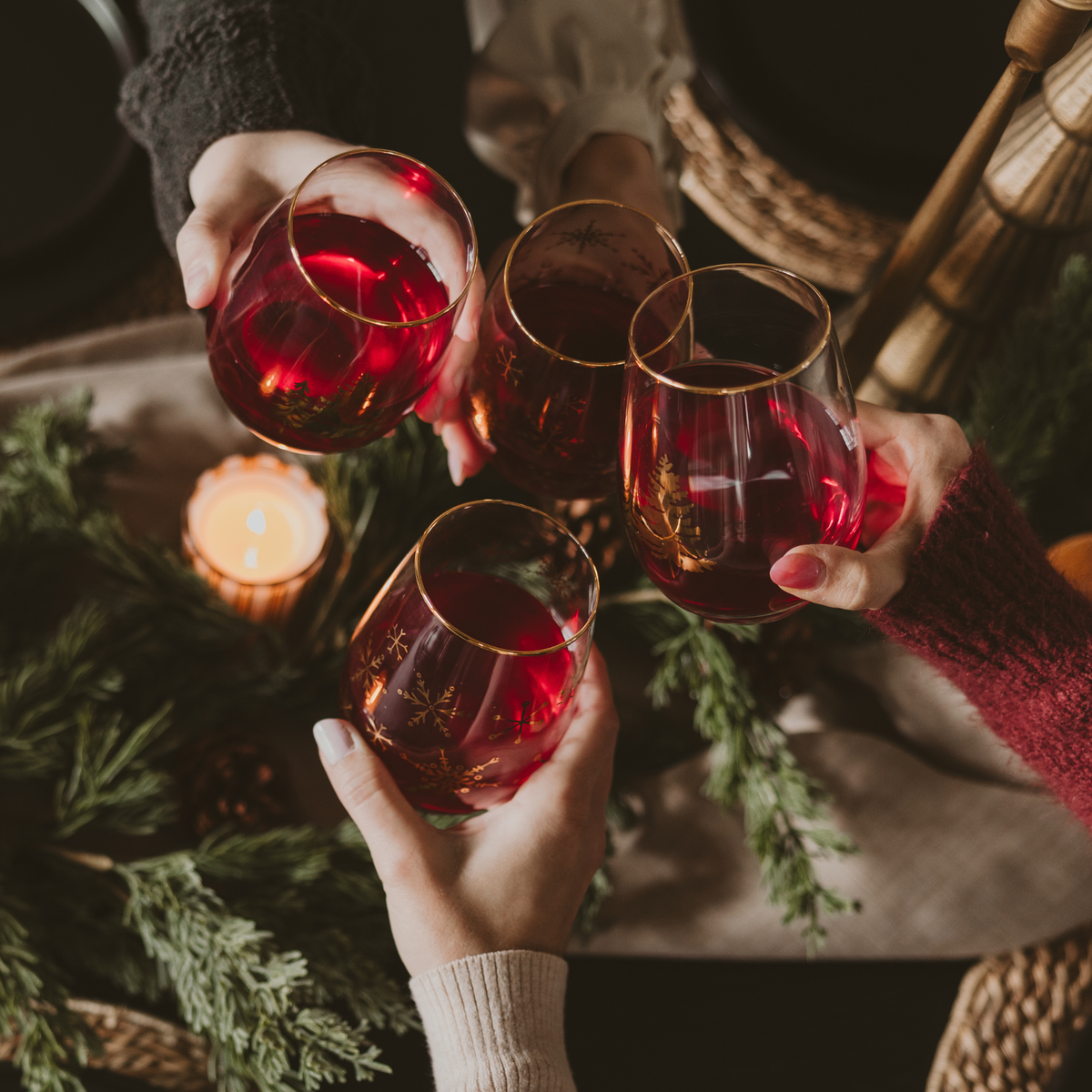 Trees Stemless Wine Glasses