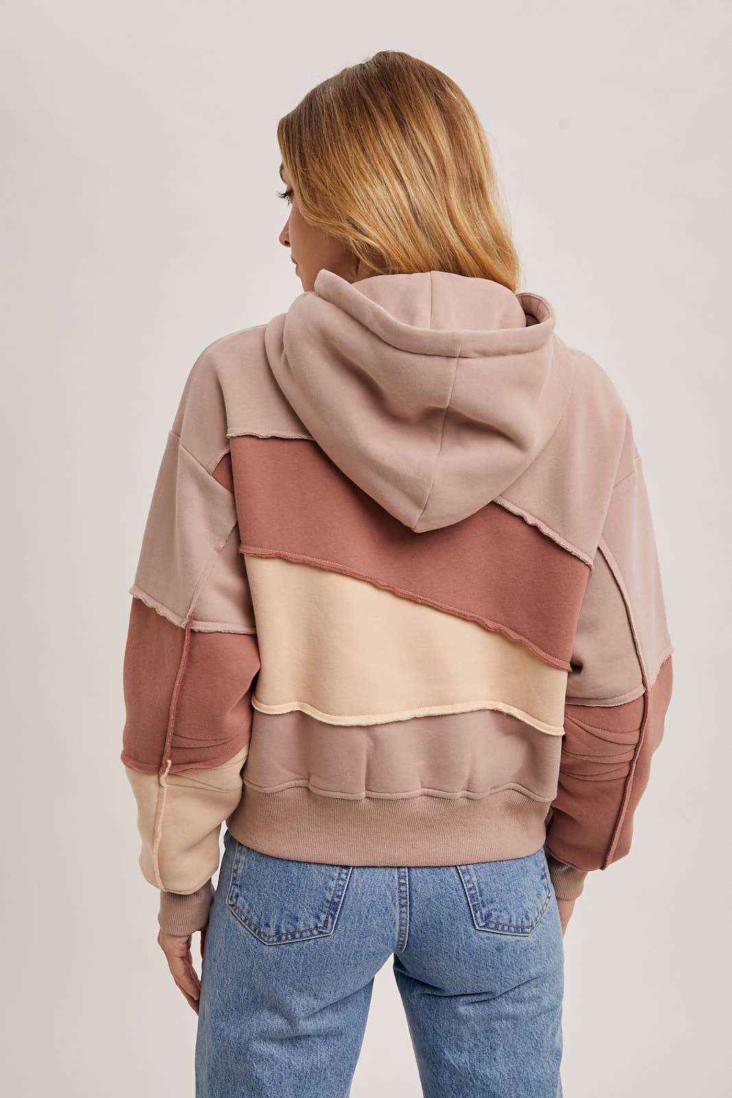 Patchwork Zipper Hoodie Jacket