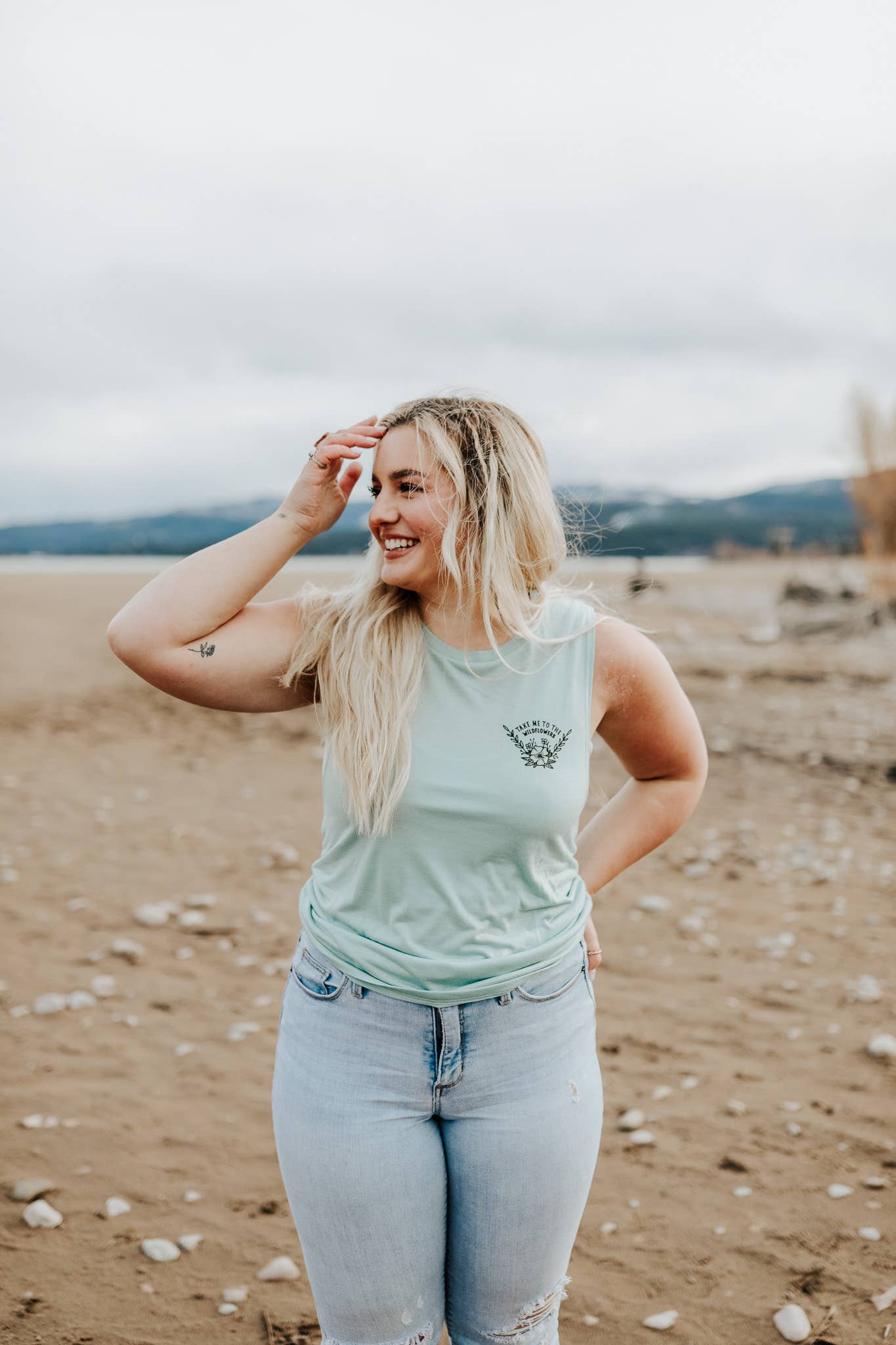 Take me to the Wildflowers Ladies Muscle Tank