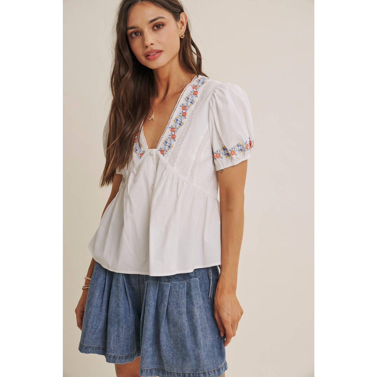 Wildflower Embroidered Blouse