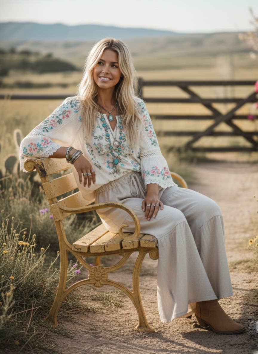 Tiered Palazzo Pants
