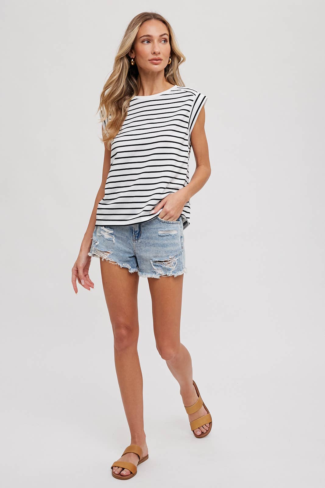 Striped Muscle Tee