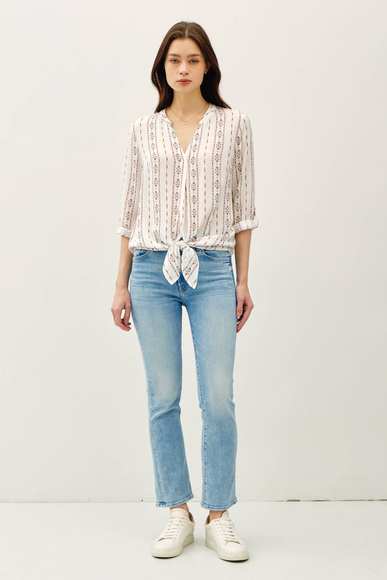 Floral Tie Blouse