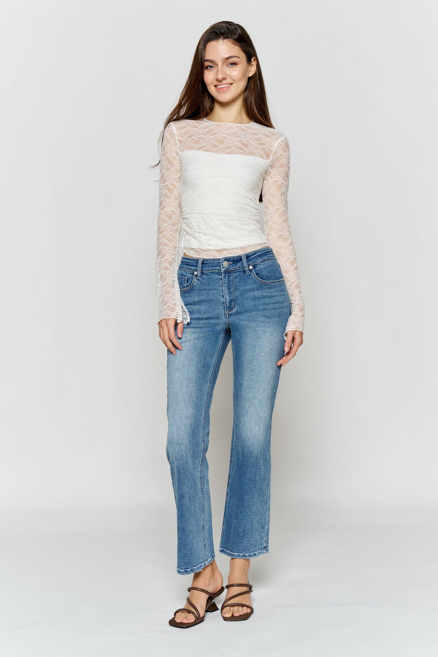 OPEN PACK High Rise Straight Jeans WEP3733