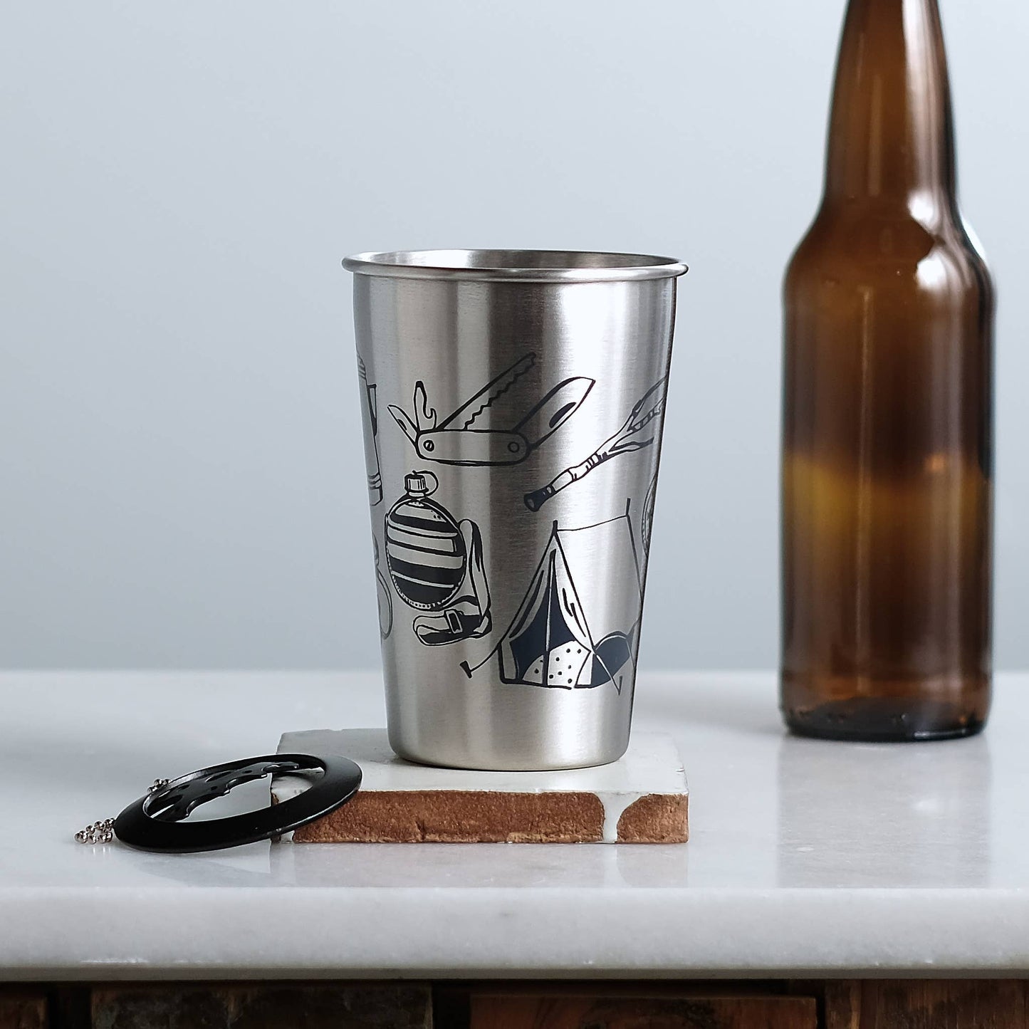 Stainless Steel Metal Pint Tumbler - Camping Tools