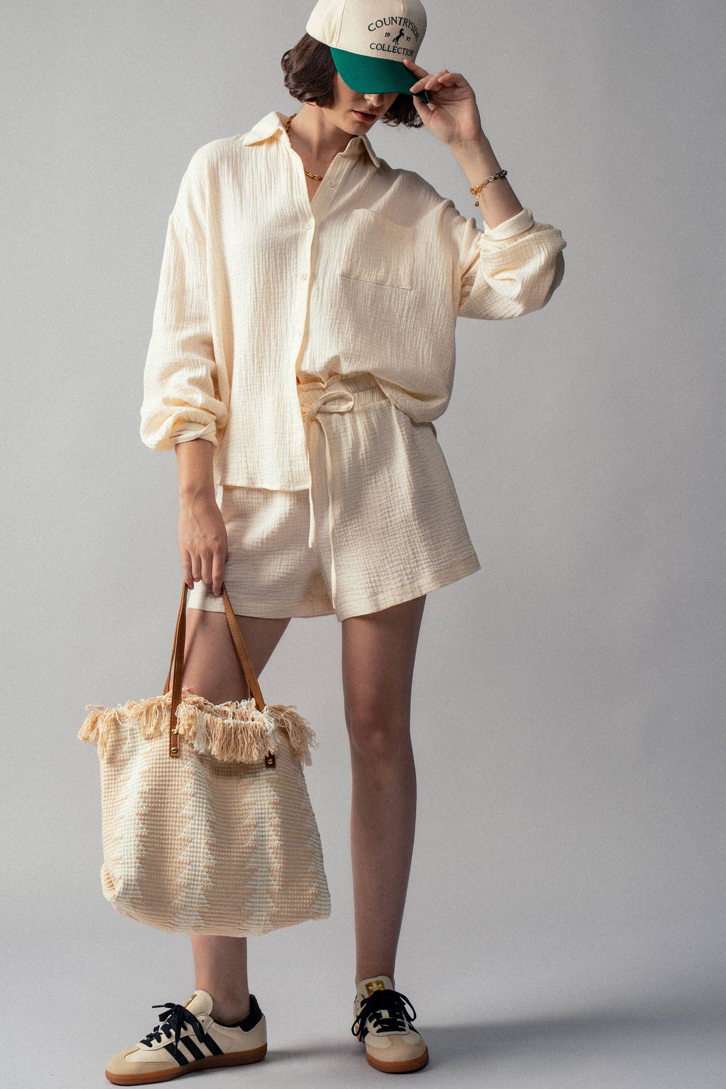 Geometric Fringe Tote Bag