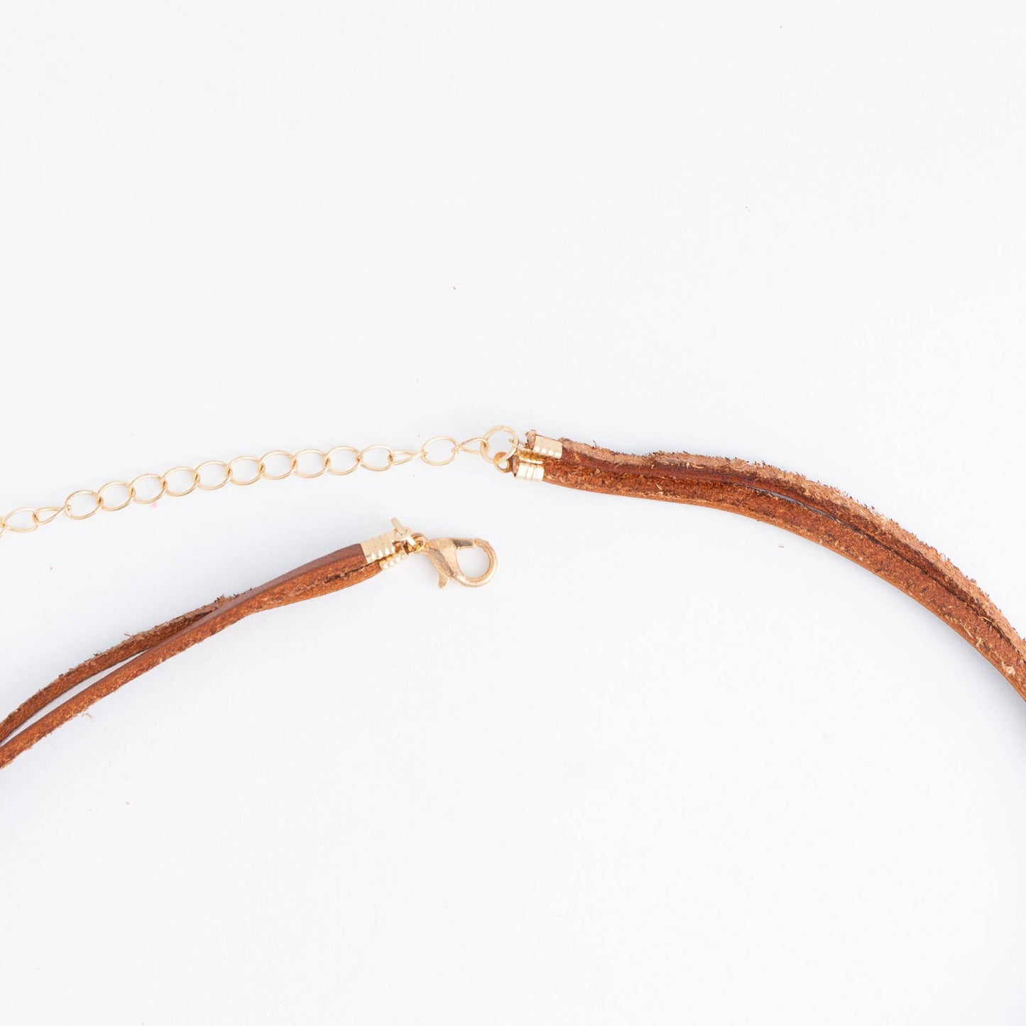 Leather Multi Row Turquoise 24" Necklace