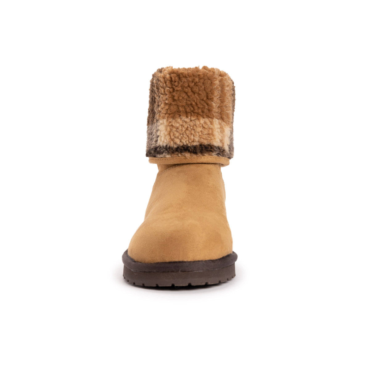 Plaid Fold Over Boots