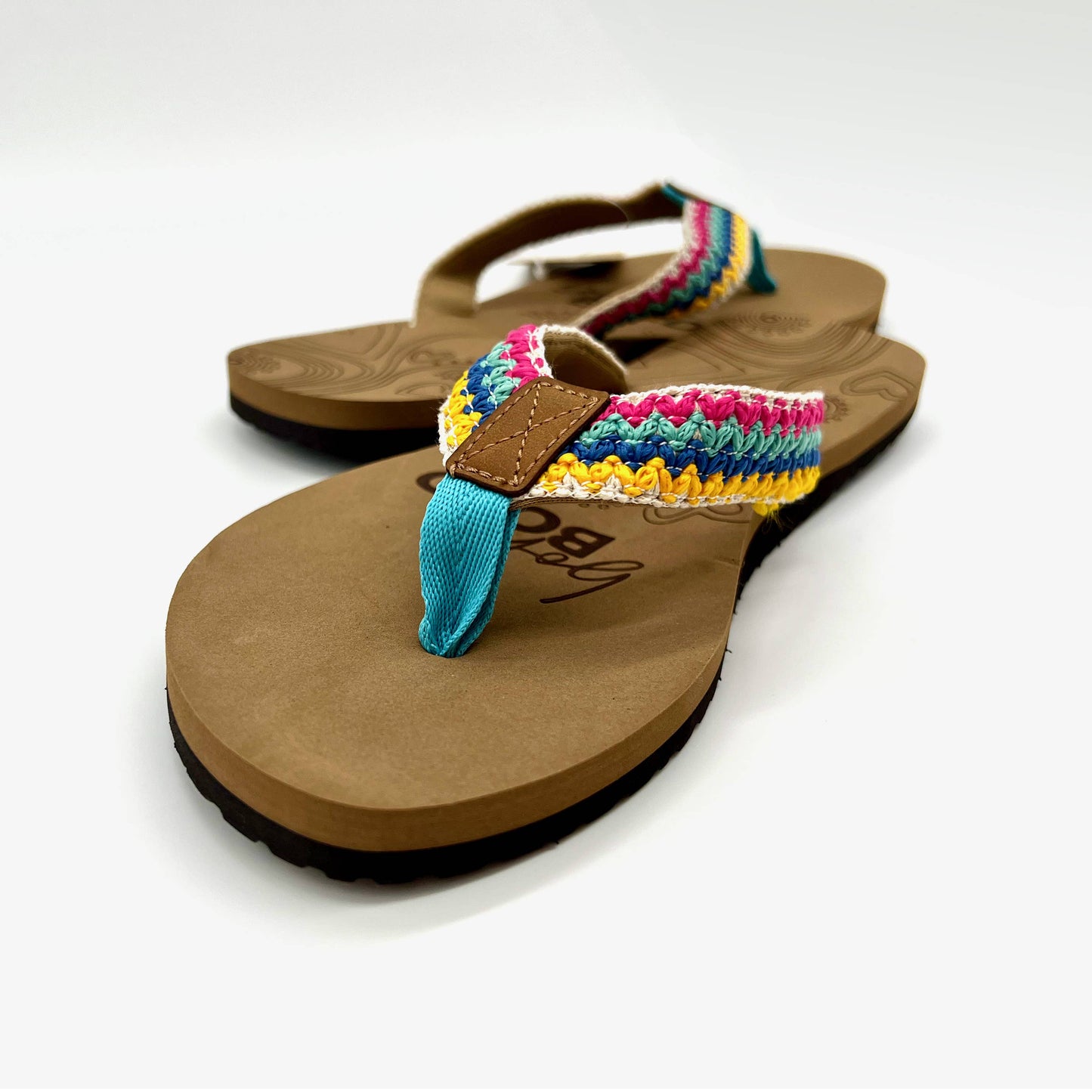 Boho Bold Woven Strap Flip Flops