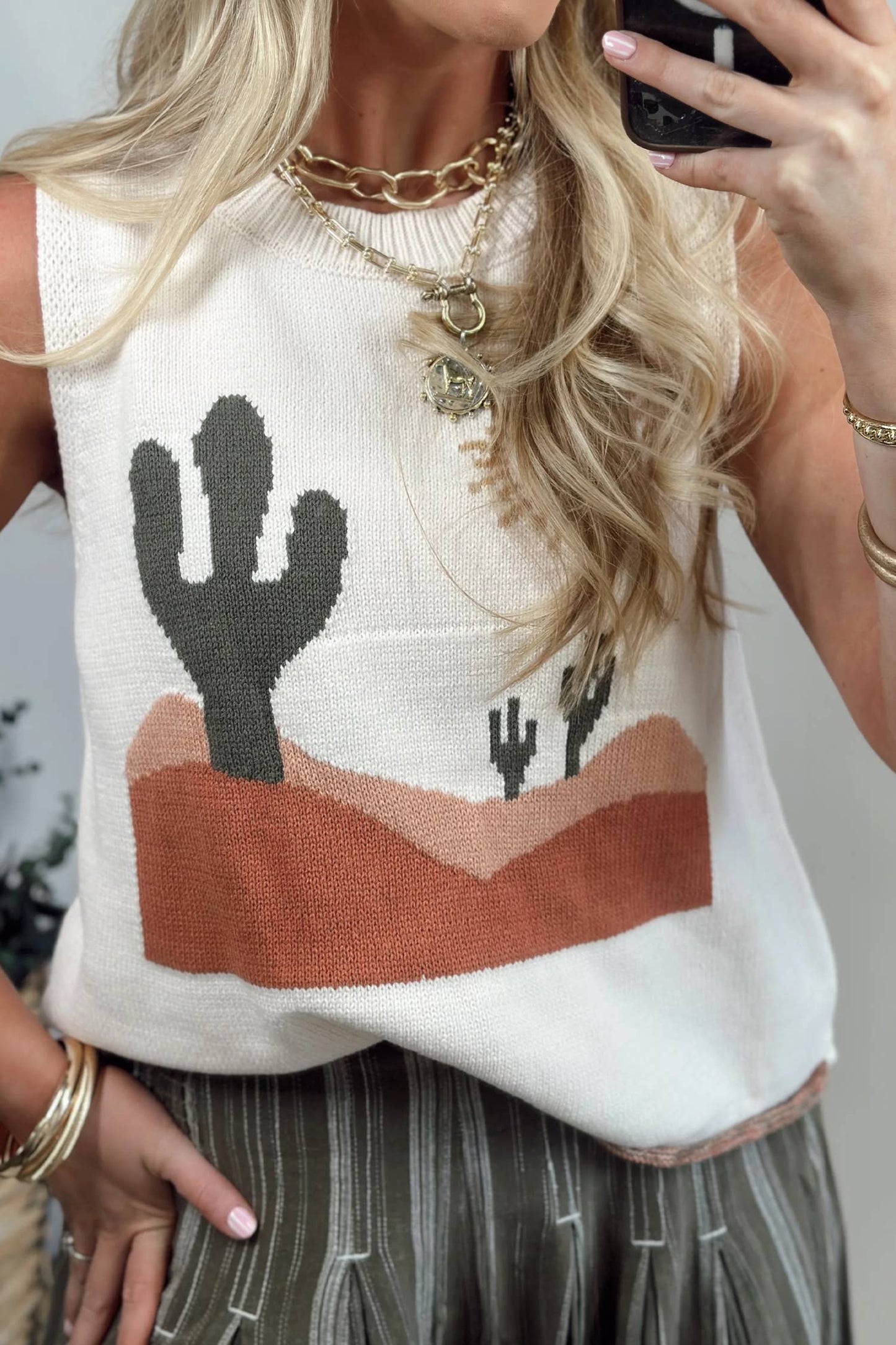 Western Knit Tank Top
