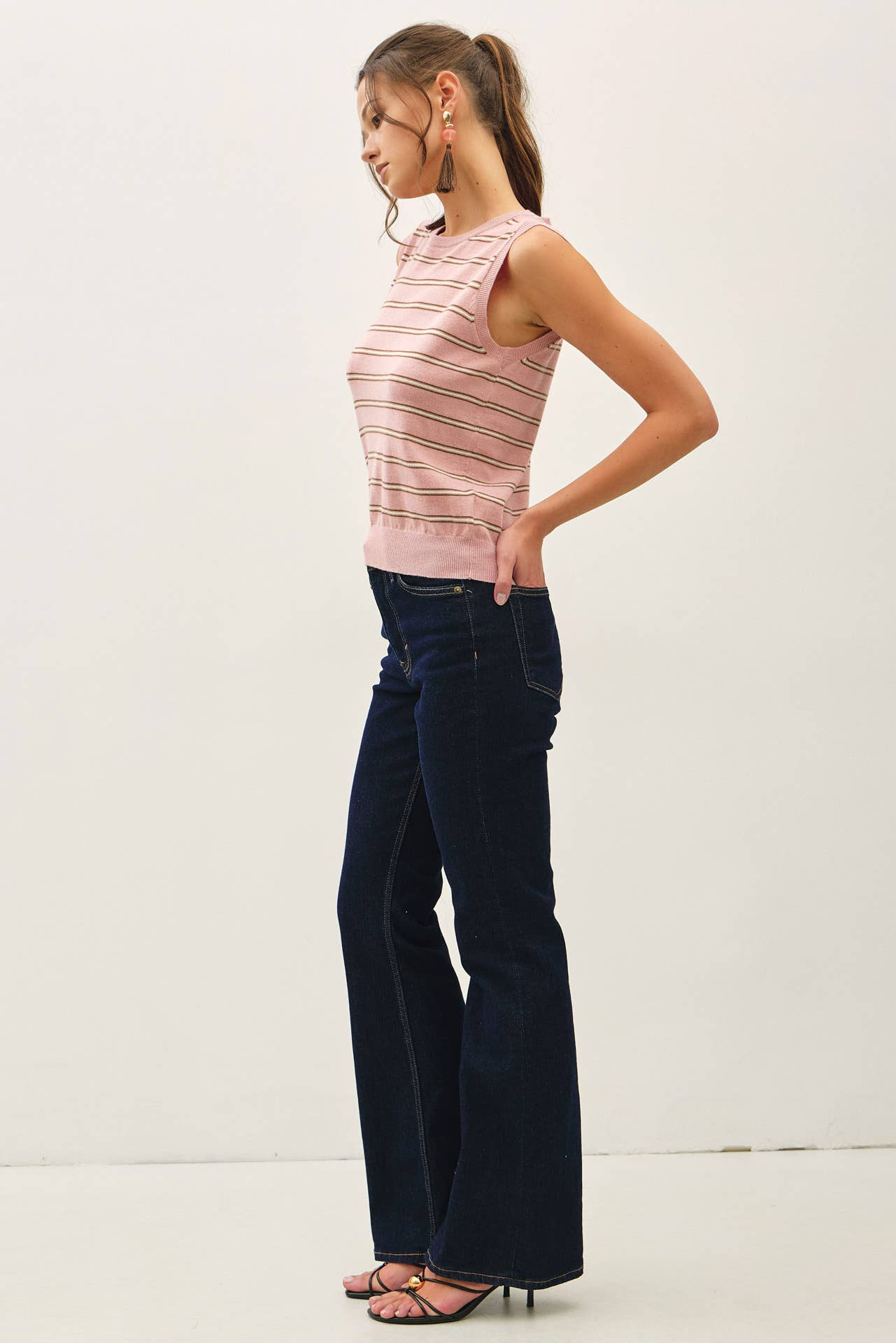 Scottie Multi Steiped Sweater Tank