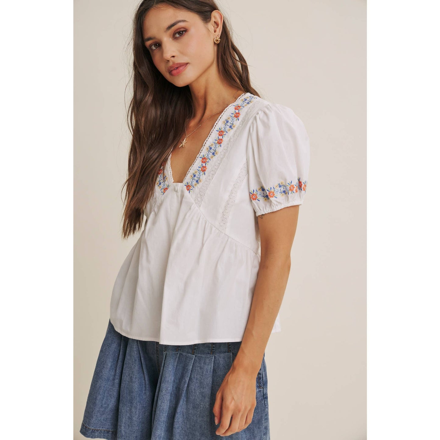 Wildflower Embroidered Blouse