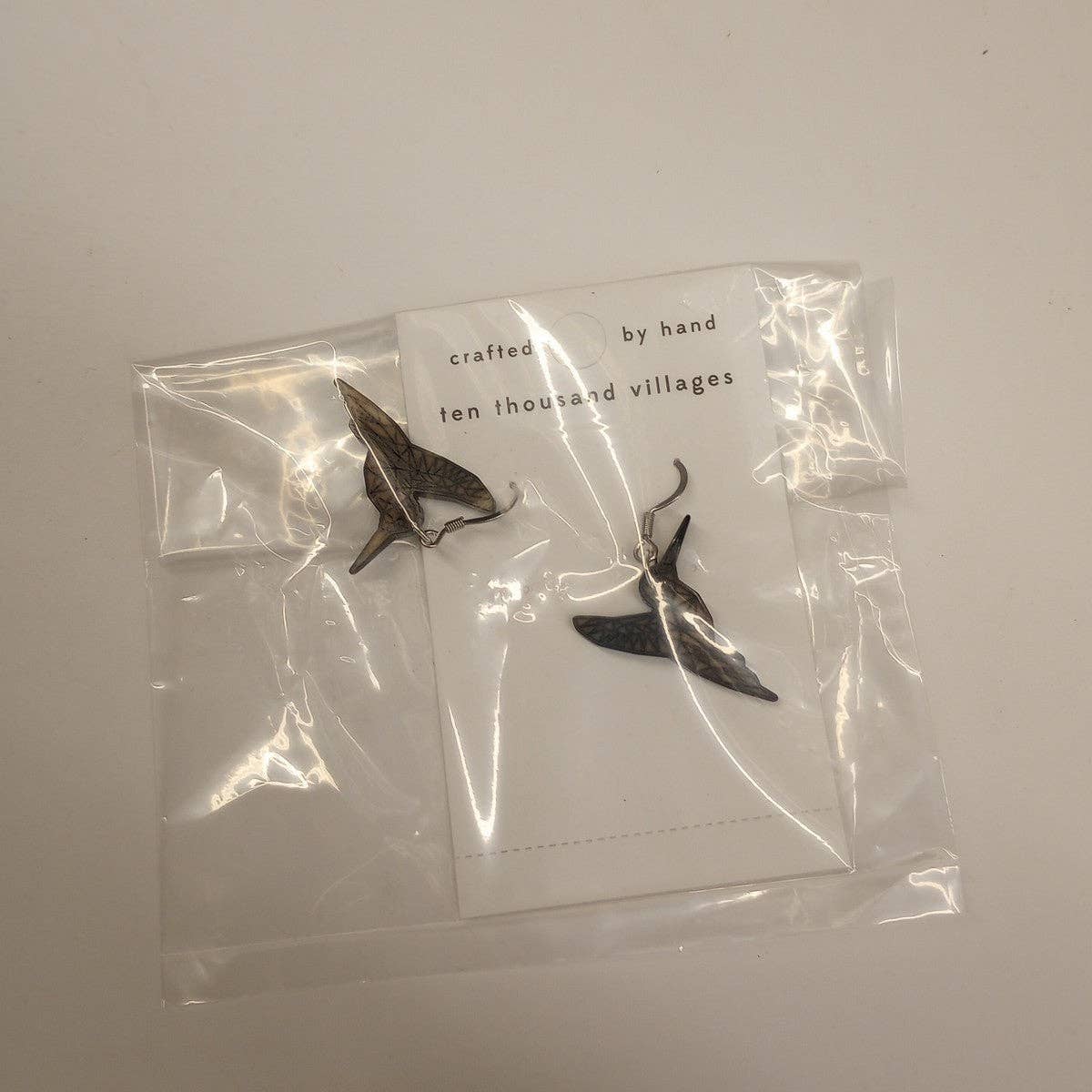 Tagua Hummingbird Drop Earrings