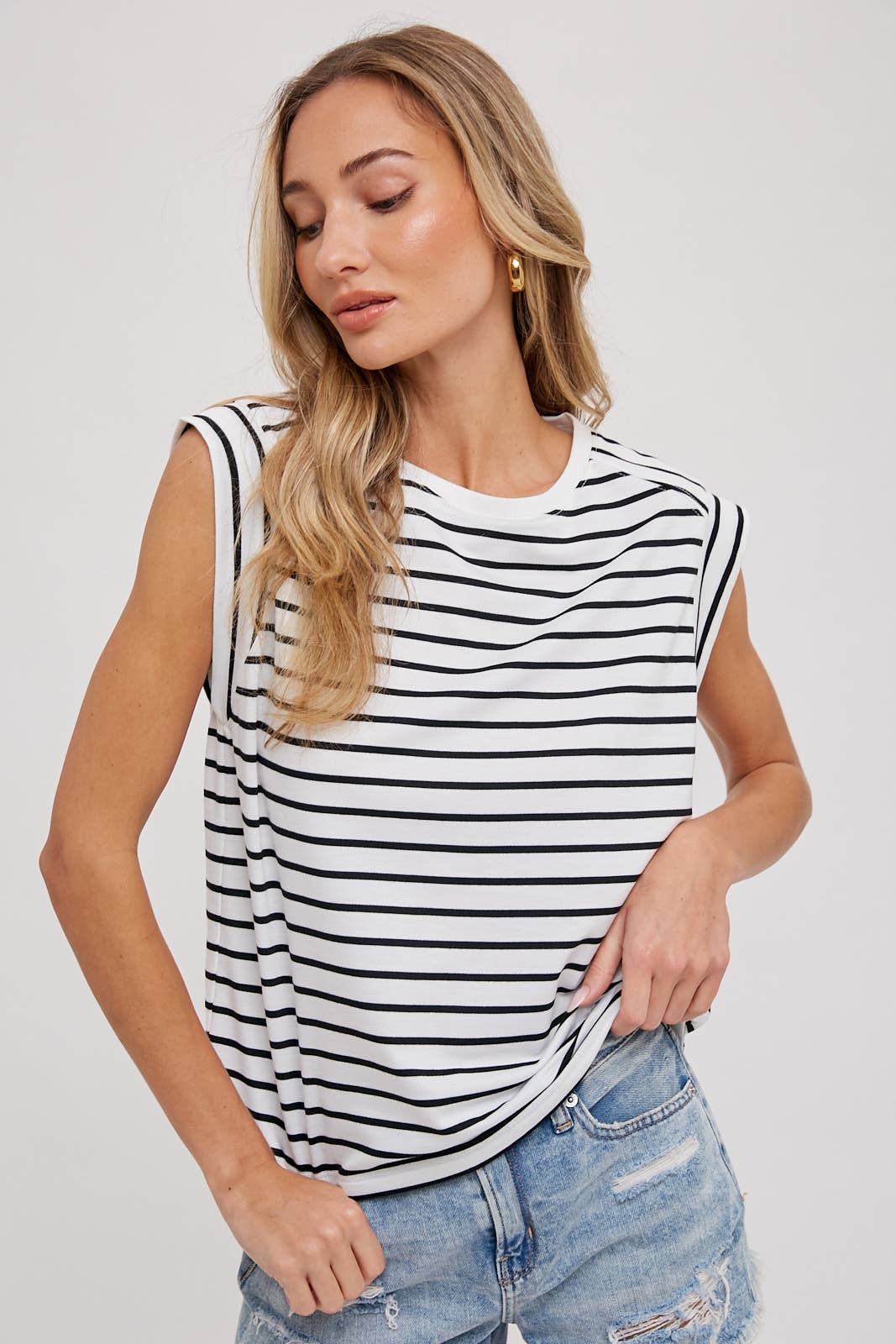 Striped Muscle Tee