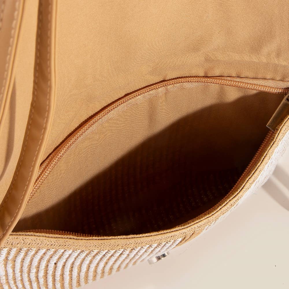 Two Tone Woven Envelope Clutch