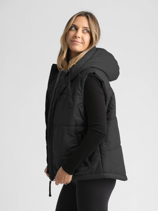Women's Soft Hooded Puffer Vest