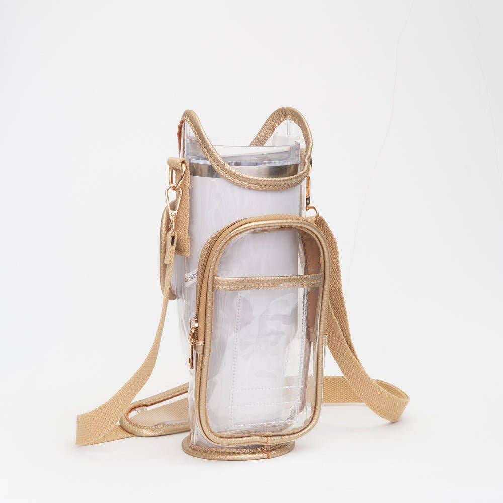 Clear Gameday/Stadium Tumbler Holder Crossbody