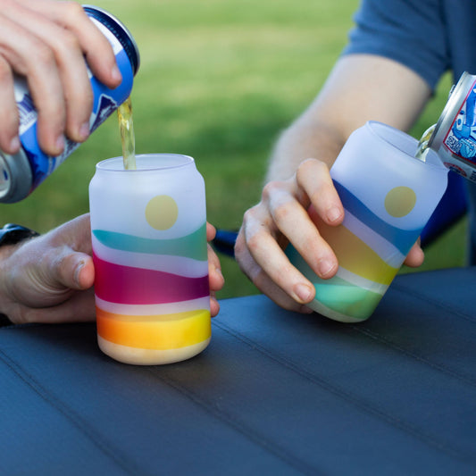 Colorful Mountain Beer Glass - Colorful Glassware