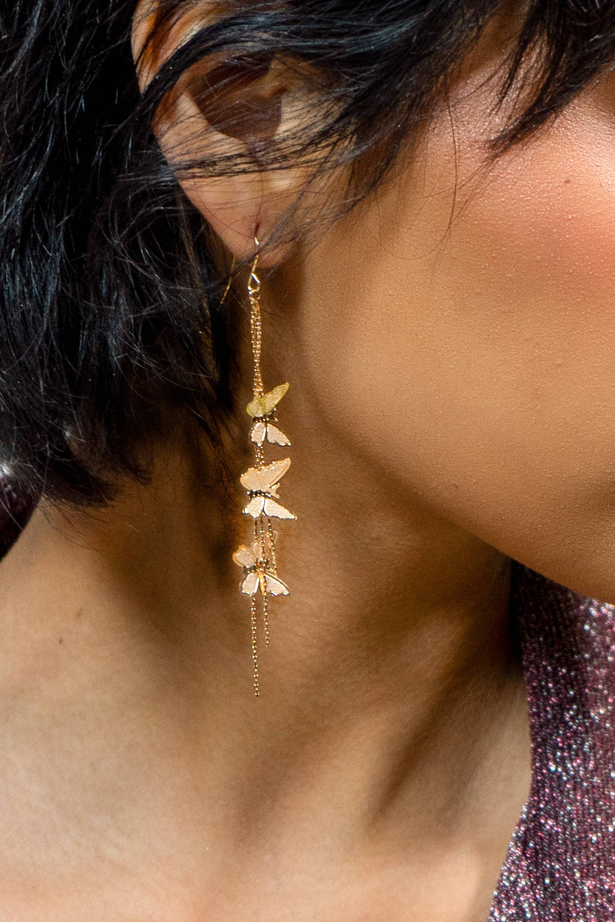 Give Me Butterflies Earring - 18K Gold Plated