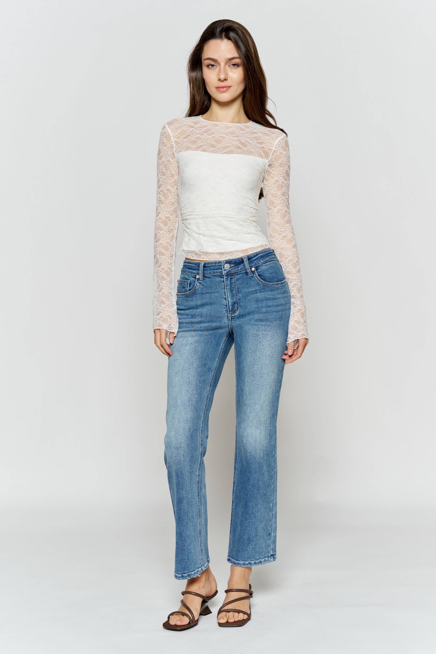 OPEN PACK High Rise Straight Jeans WEP3733