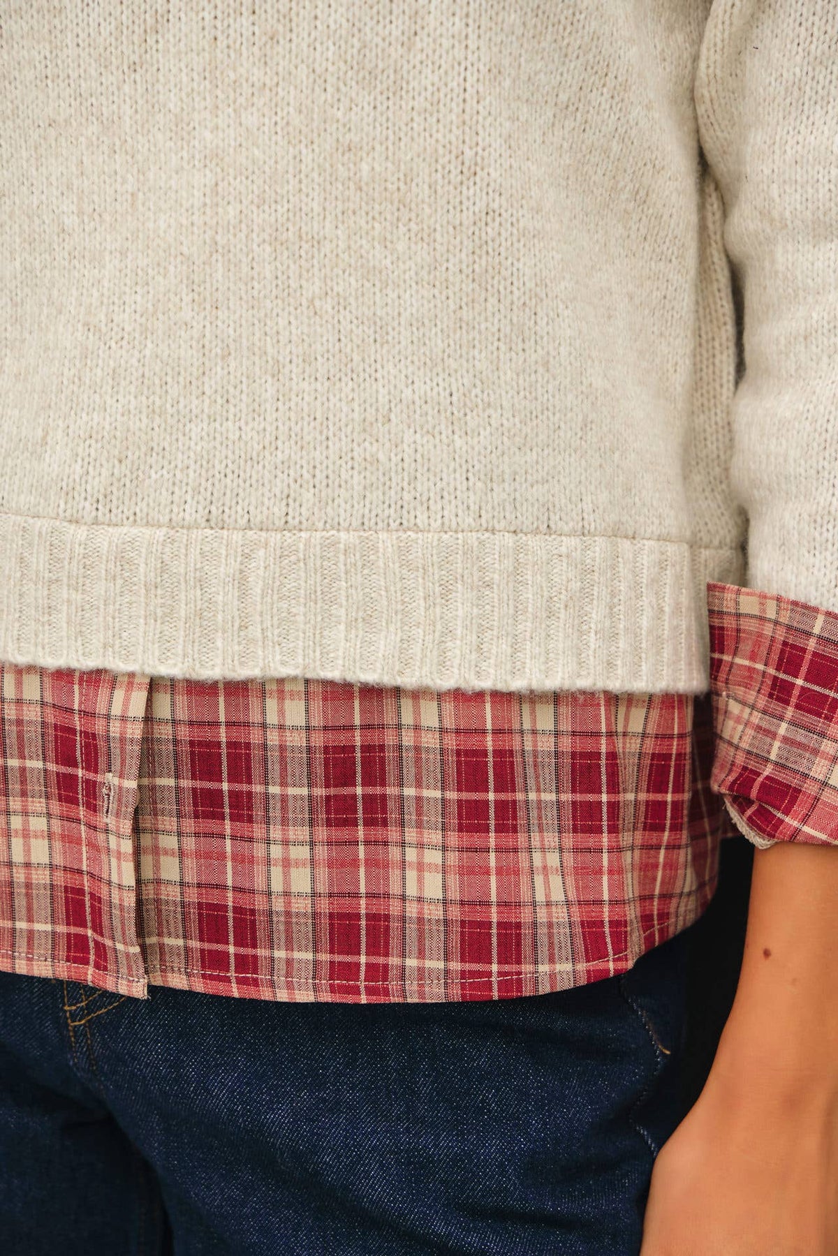 Fireside Layered Plaid Sweater
