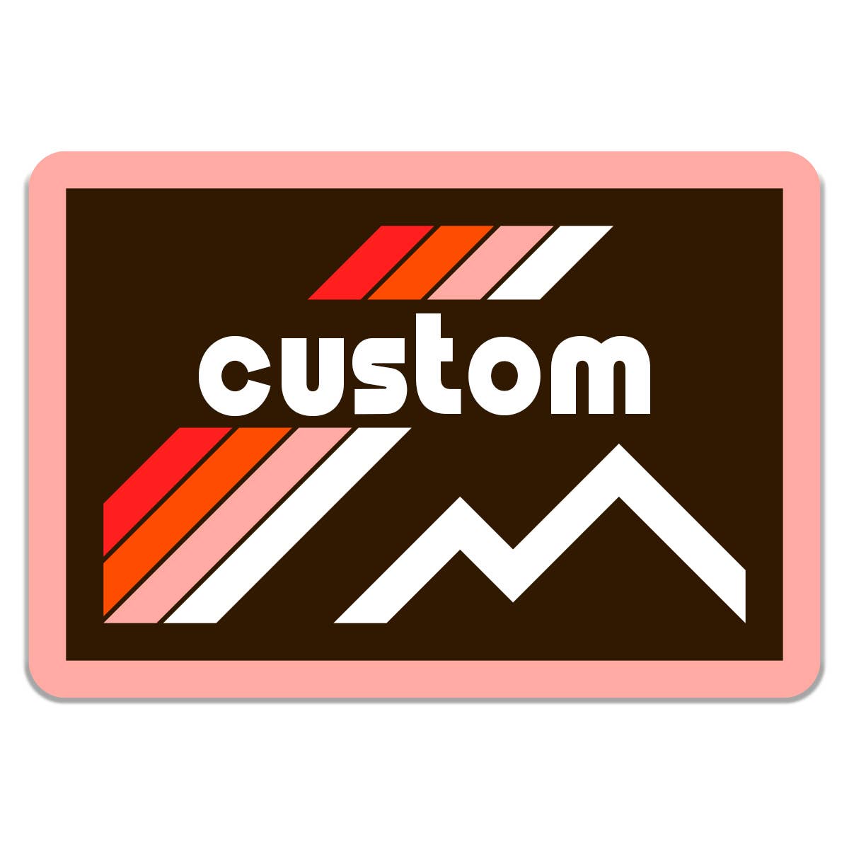 Custom Mountain Town Sticker Retro Outdoor Souvenir