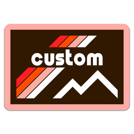 Custom Mountain Town Sticker Retro Outdoor Souvenir
