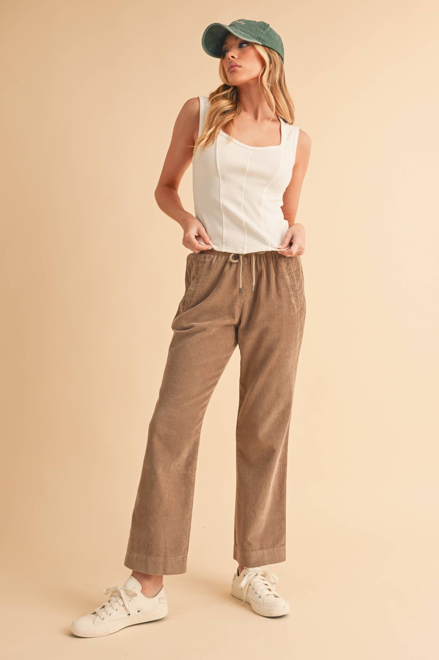 Corduroy Drawstring Pants